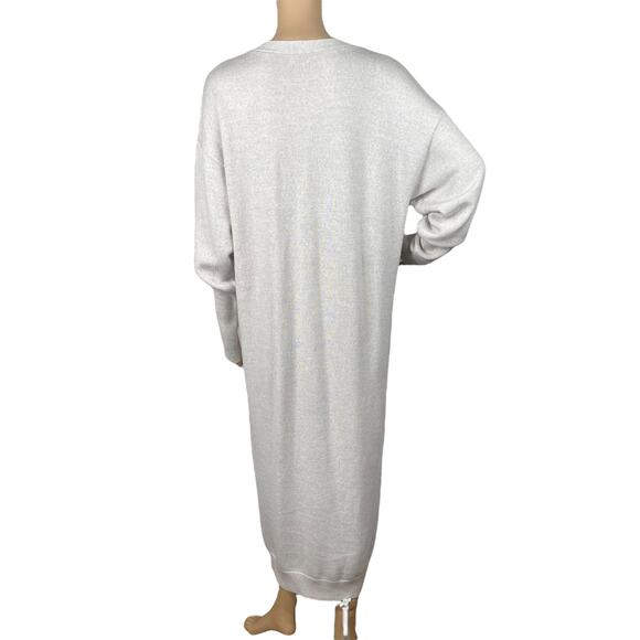 Wilfred Aritzia Utopia Heather Gray Longline Duster Midi Sweater Dress SZ L - Picture 10 of 12